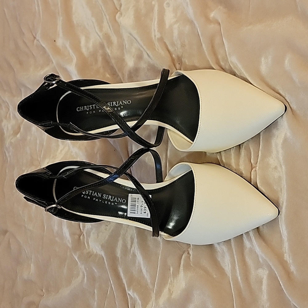 Christian Siriano Black and White Heels
